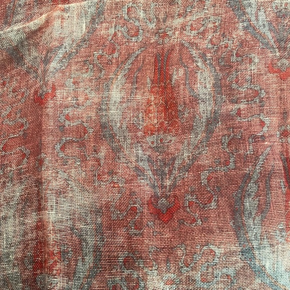 NICOLETTE MAYER LINEN RED BYZANTINE NAPKINS (4) - Picture 4 of 5